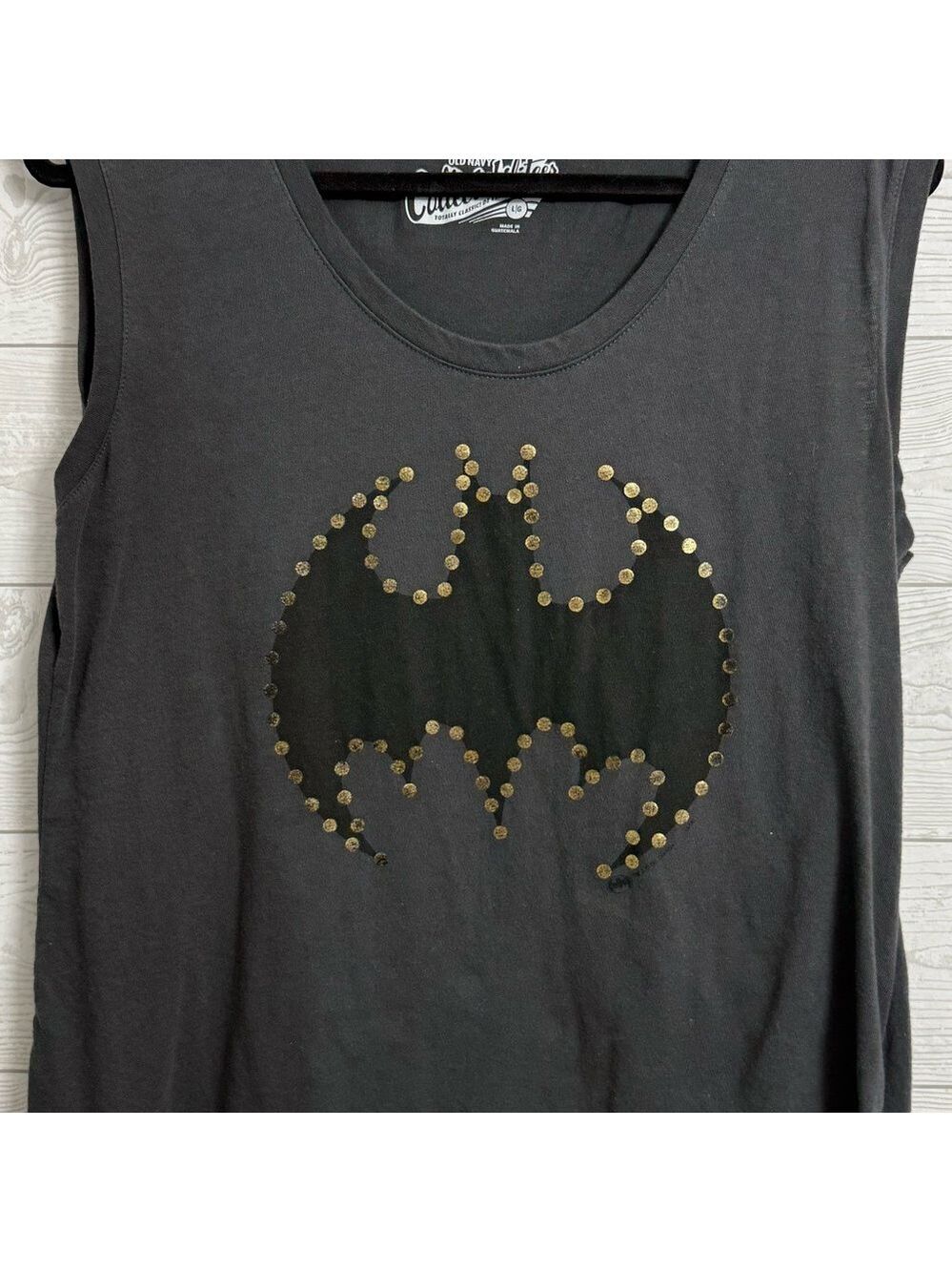 Target Women’s Dark Grey Sleeveless Batman Tee Shirt. Size L - Picture 3 of 4